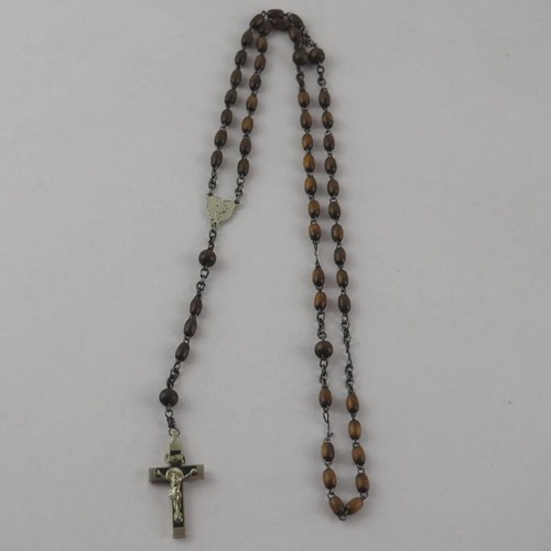 Vintage rosenkranz holzperlen - vintage,