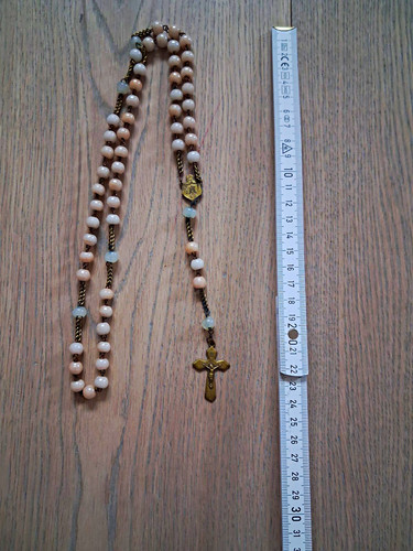 Langer rosenkranz mit hellrosa - mit,