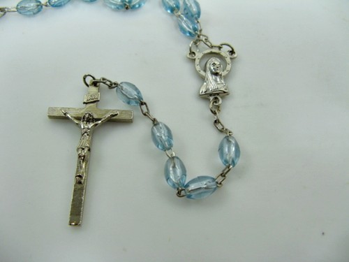 Rosenkranz blau silber - blau,