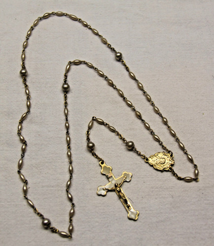 Alter rosenkranz perlmutt aus - rosenkranz,