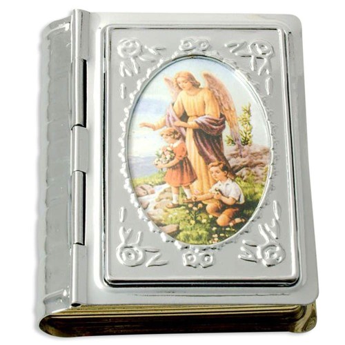 Metalletui buchform mit bild - buchform,