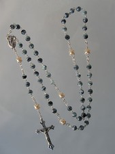 Glas Rosenkranz blau Nr. 6120