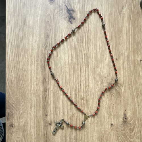 Antiker rosenkranz mit roten - antiker,