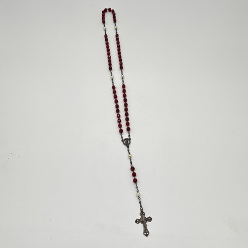 Rosenkranz rote perlen - rosenkranz,