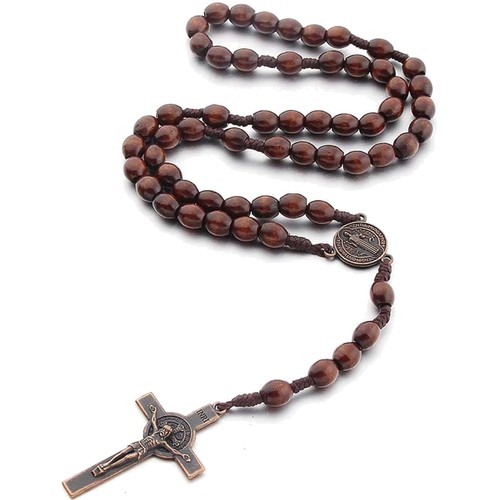 Rosenkranz kette holz kreuz - rosenkranz,