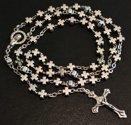 Vintage rosenkranz mit metall - vintage,