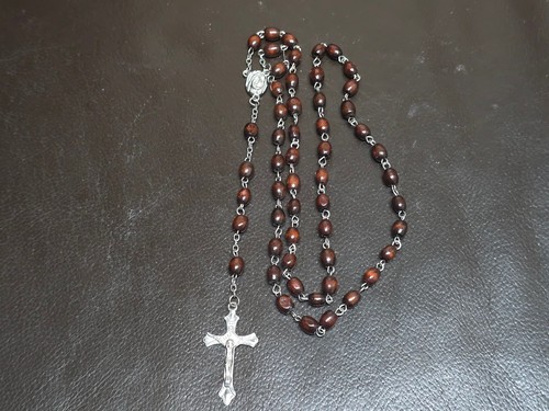 Vintage rosenkranz holzperlen - vintage,