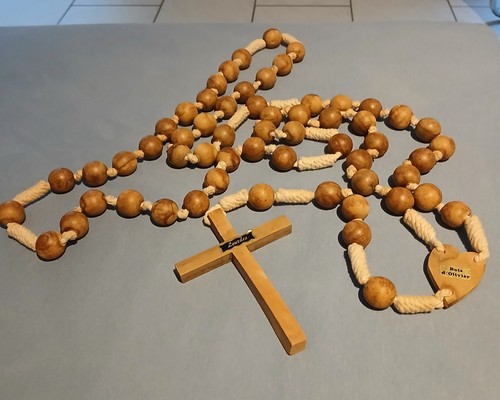 Großer rosenkranz aus holz - aus,