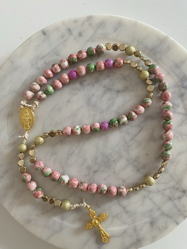 Rosenkranz mit glas perlen - mit,