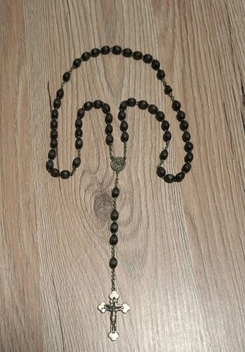 Vintage rosenkranz schwarzen - rosenkranz, /