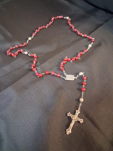 Rosenkranz perlen rot - rosenkranz,,
