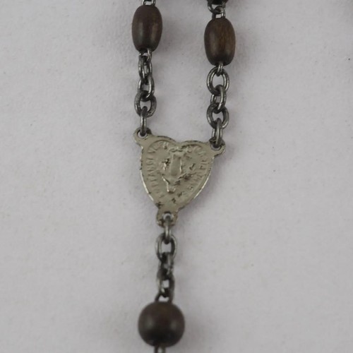 Vintage rosenkranz holzperlen - rosenkranz,