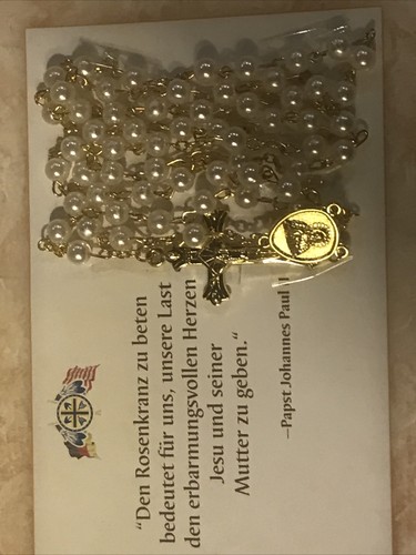 Rosenkranz mit widmung papst - widmung,