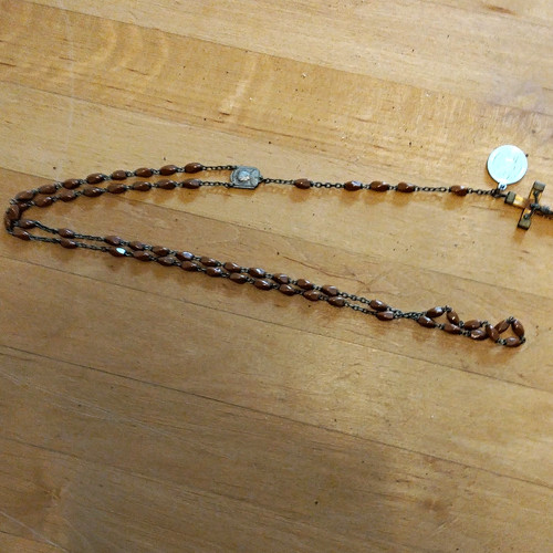 Rosenkranz braune perlen mit - braune,